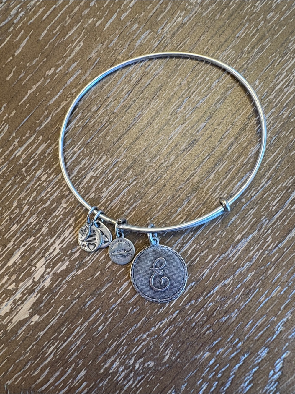 Alex and Ani Initial E Charm Bracelet
